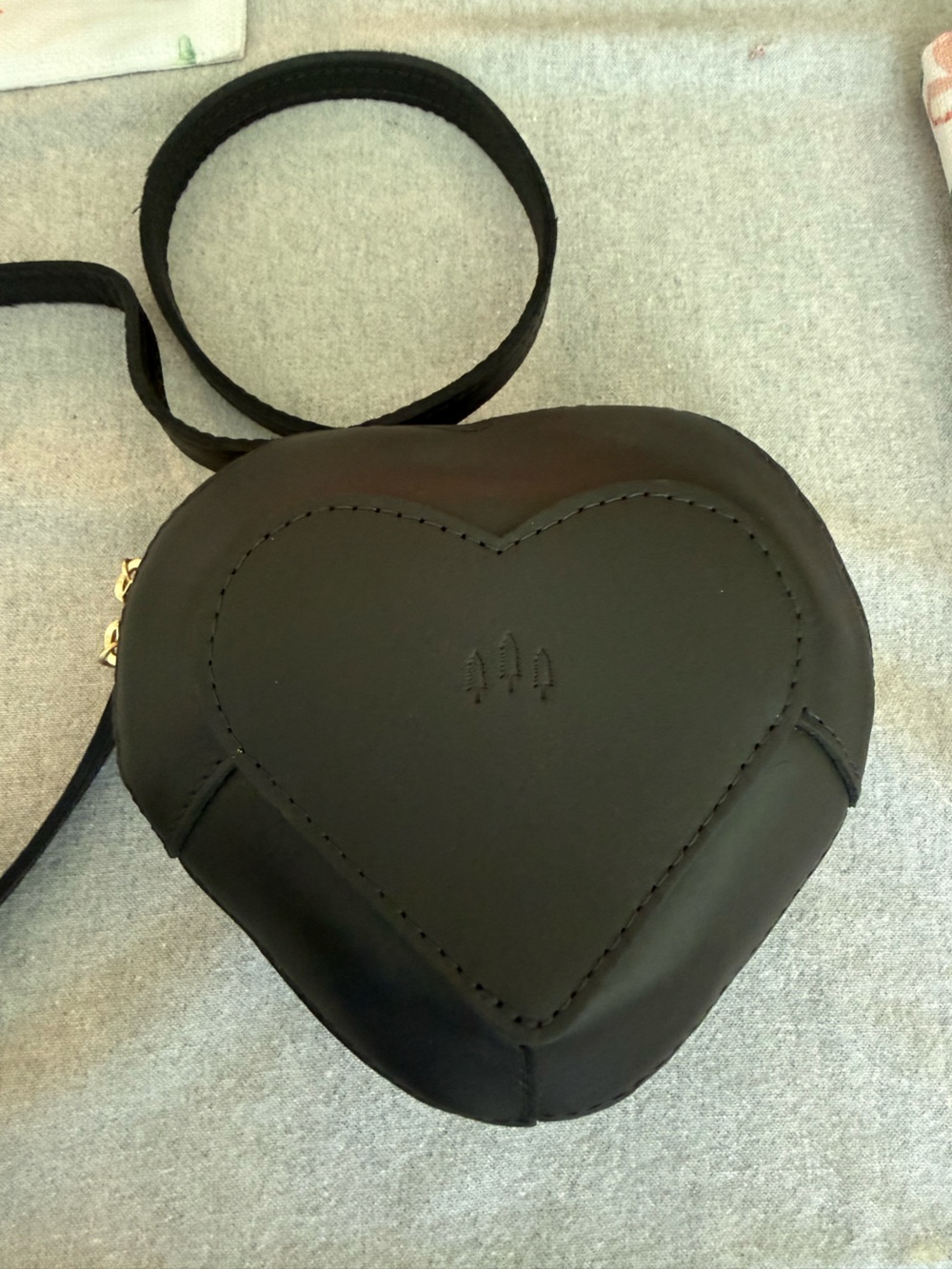 Portland Leather - limited edition Valentina heart purse in black- sold out!